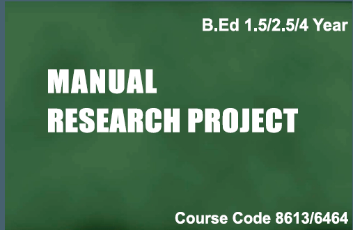 manual for research project 8613